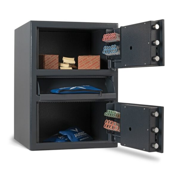 AMSEC MM2820CTR-Drop-E2-E2 Center Drop Double Door Deposit Safe with ESL20 Digital Lock