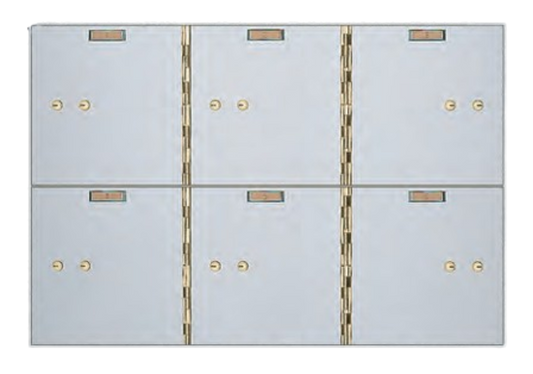 American Vault 522-6 Safe Deposit Boxes 6 Openings 10" x 10"