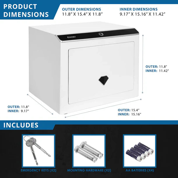 Barska AX13938 Diamond Touchscreen Biometric Keypad Security Safe