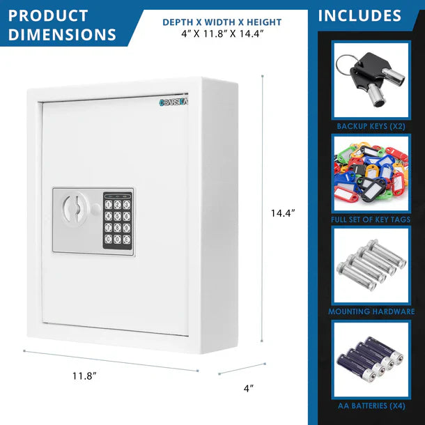 Barska AX13964 40 Capacity Fixed Position Key Cabinet with Digital Keypad