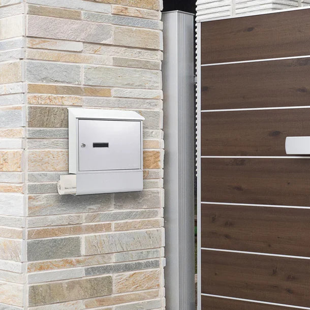 Barska CB13698 Contemporary Wall Mount Mailbox with Newspaper Bucket