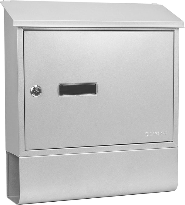 Barska CB13698 Contemporary Wall Mount Mailbox with Newspaper Bucket