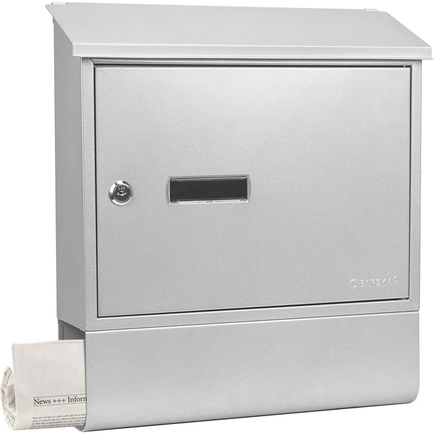 Barska CB13698 Contemporary Wall Mount Mailbox with Newspaper Bucket