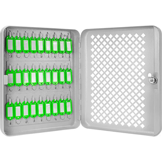 Barska CB13756 27 Capacity Fixed Position Mesh Front Key Cabinet with Key Lock